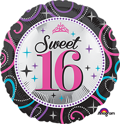 Sweet 16 Sparkle Mylar Balloon