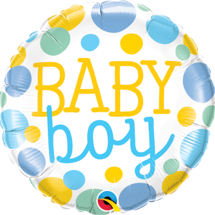 Baby Boy Dots Mylar Balloon