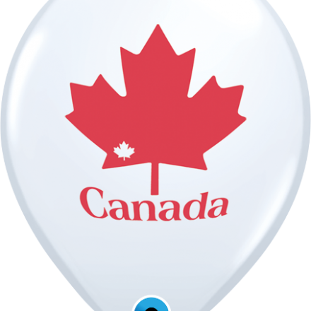 20256 Patriotic Maple Leaf latex balloon