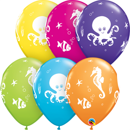 37502 Fun Sea Creatures latex balloon