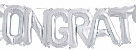 Congrats Letters Air Fill 16" Mylar Balloon