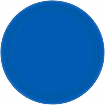 Bright Royal Blue Paper Plates, 9in 65015.105 20ct