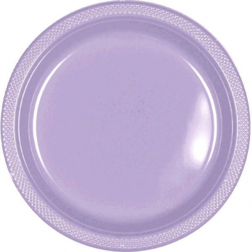 Lavender Plastic Plates 7in 43030.04 20ct