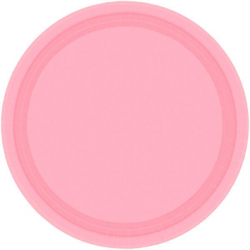 New Pink Paper Plates 7in 64015.109 20ct