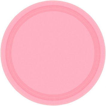 New Pink Paper Plates, 9in 65015.109 20ct