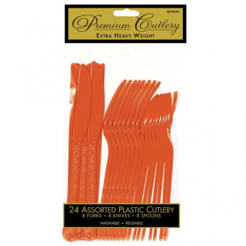 Orange Peel Premium Heavy Weight Assorted Cutlery 24ct 8003_05