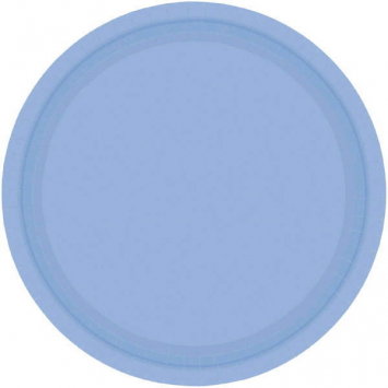 Pastel Blue Paper Plates 7in 64015.108 20ct
