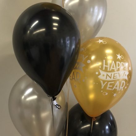 new years balloon group of 6