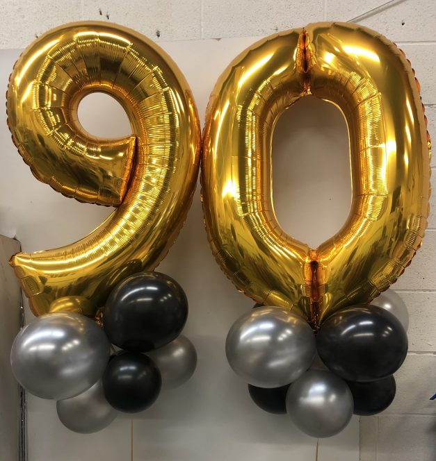 90 th super shape balloon with collars