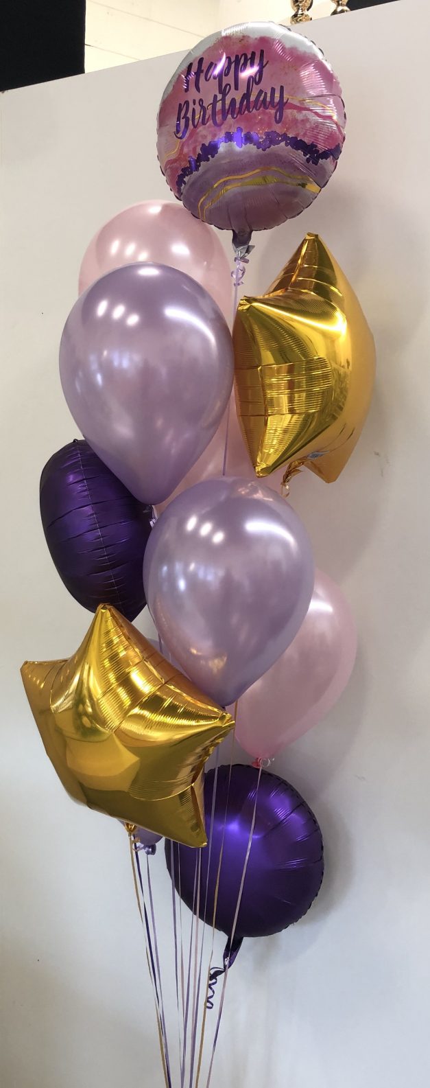 group of 11 balloons with latex and mylars
