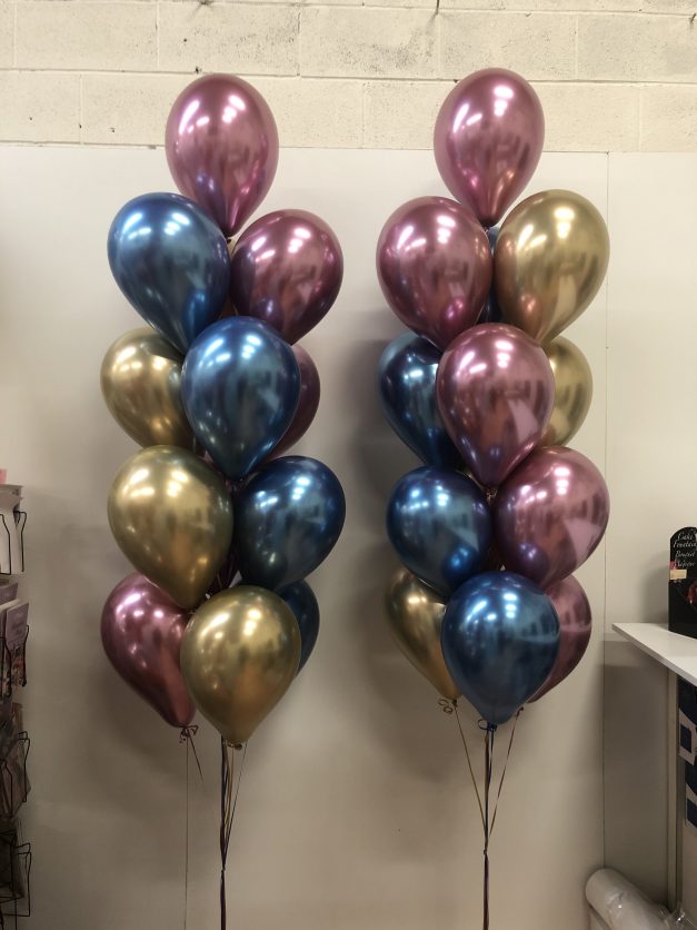helium balloon pillar of 13 chrome latex