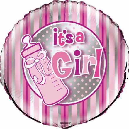 Its-a-girl-bottle-and-strips-18-inch-mylar-balloon-54413