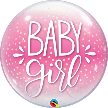 BABY-GIRL-CONFETTI-PINK-22-inch-bubble-balloon-w10035