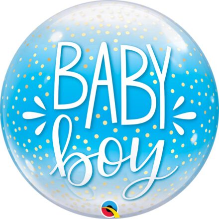 BABY-BOY-CONFETTI-BLUE-22-inch-bubble-balloon-w10040
