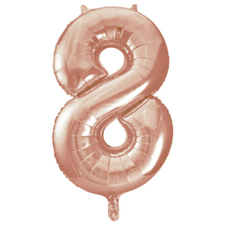 Rose Gold 34 inch number 8 balloon 55878