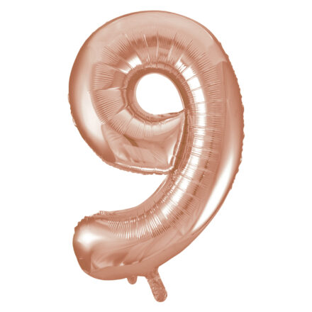 Rose Gold 34 inch number 9 balloon 55879