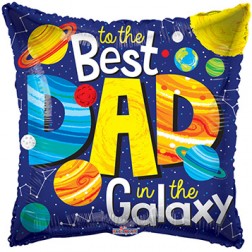 Best Dad in the Galaxy Mylar Balloon 18 inch 86125-18 681070861397