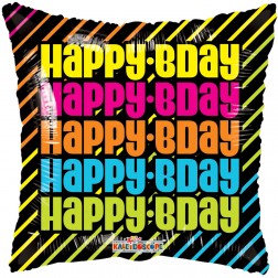 Neon Many Birthdays Mylar Balloon 18 inch 15049-18 681070102797